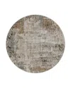 Surya Brunswick Bwk-2302 Round Area Rug, 7'10 X 7'10 In Mocha/brown