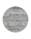 Surya Brunswick Bwk-2304 Round Area Rug, 5'3 X 5'3 In Blue/gray