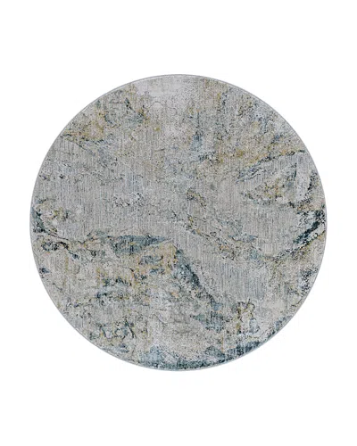 Surya Brunswick Bwk-2309 Round Area Rug, 5'3 X 5'3 In Blue/gray