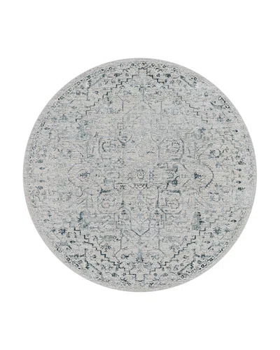 Surya Brunswick Bwk-2310 Round Area Rug, 5'3 X 5'3 In Blue/sage