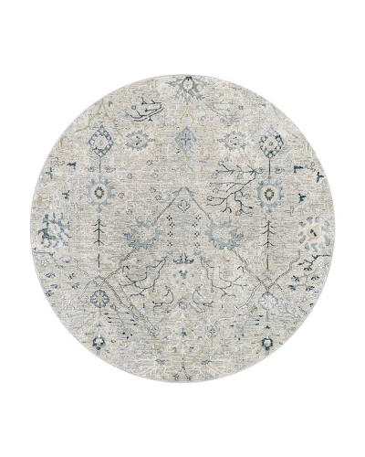 Surya Brunswick Bwk-2311 Round Area Rug, 5'3 X 5'3 In Ivory/mist