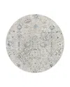 Surya Brunswick Bwk-2311 Round Area Rug, 6'7 X 6'7 In Ivory/mist