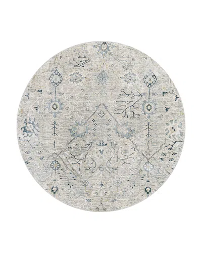 Surya Brunswick Bwk-2311 Round Area Rug, 6'7 X 6'7 In Ivory/mist