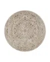 Surya Brunswick Bwk-2312 Round Area Rug, 7'10 X 7'10 In Beige/sage
