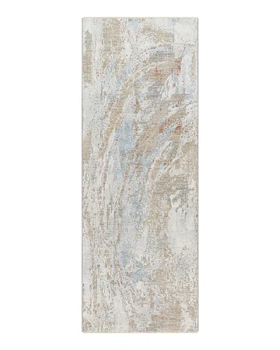 Surya Brunswick Bwk-2336 Runner Area Rug, 2'7 X 10' In Aqua/ivory