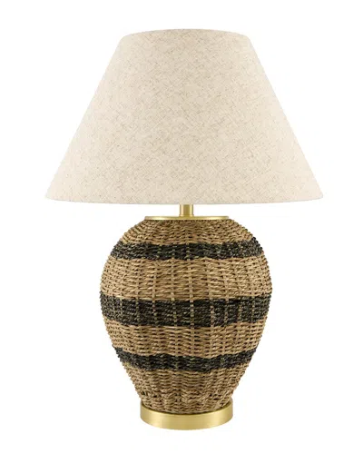 Surya Callander Accent Table Lamp In Brown