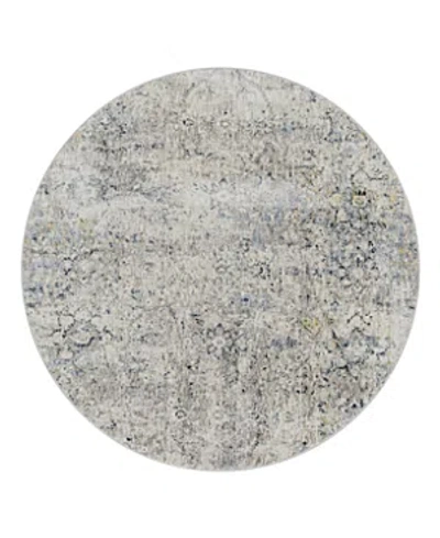 Surya Cardiff Cdf-2300 Round Area Rug, 6'7 X 6'7 In Grey/charcoal