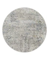 Surya Cardiff Cdf-2300 Round Area Rug, 7'10 X 7'10 In Grey/charcoal