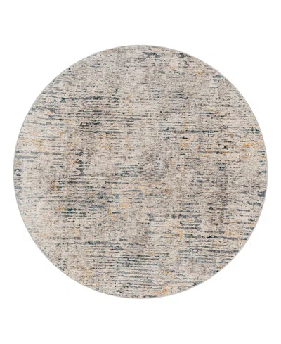 Surya Cardiff Cdf-2301 6'7x6'7 Round Area Rug In Silver
