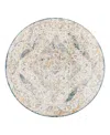 Surya Cardiff Cdf-2303 7'10x7'10 Round Area Rug In Gray- Mist