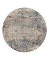 Surya Cardiff Cdf-2305 6'7x6'7 Round Area Rug In Gray