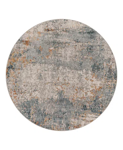 Surya Cardiff Cdf-2305 7'10x7'10 Round Area Rug In Gray