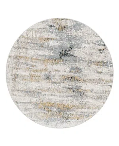 Surya Cardiff Cdf-2306 Round Area Rug, 7'10 X 7'10 In Grey/mist