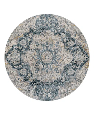 Surya Cardiff Cdf-2307 6'7x6'7 Round Area Rug In Turquoise