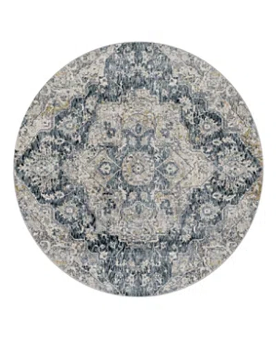 Surya Cardiff Cdf-2307 Round Area Rug, 6'7 X 6'7 In Blue/turquoise