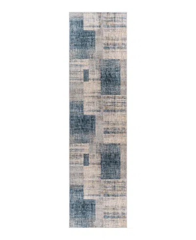 Surya Cardiff Cdf-2311 2'7x10' Runner Area Rug In Teal- Gray