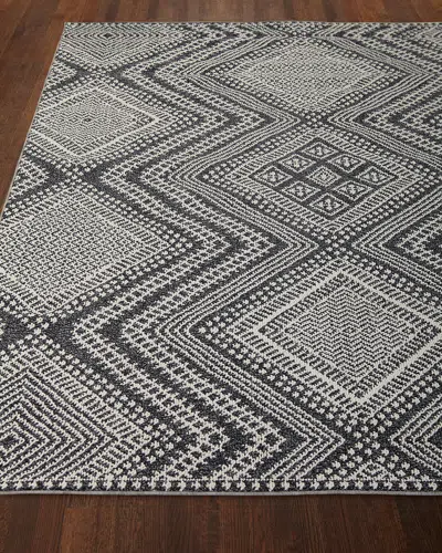 Surya Carpet Grange Indoor Outdoor Rug, 5' X 8' In Charcoal Gray