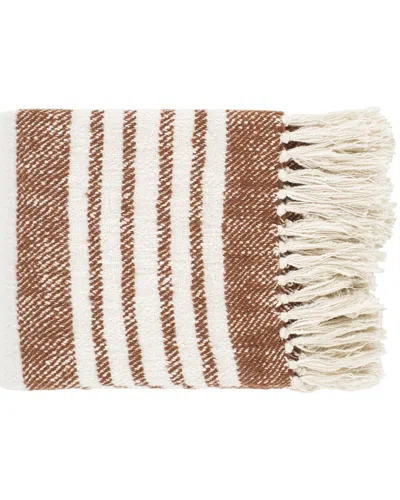 Surya Chamonix Burnt Orange Throw In Multi