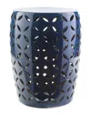 Surya Chantilly 17.7in Stool In Blue