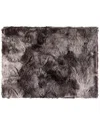 Surya Charcoal Felina Hide Leather Throw