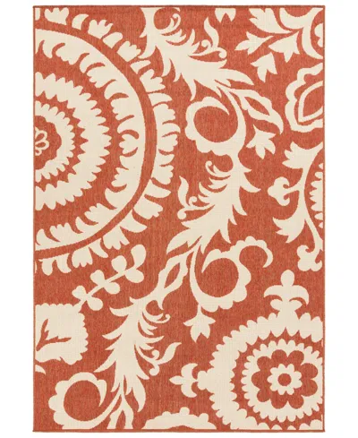 SURYA CLOSEOUT! LIVABLISS ALFRESCO ALF-9613 RUST 3' X 5'6" AREA RUG, INDOOR/OUTDOOR