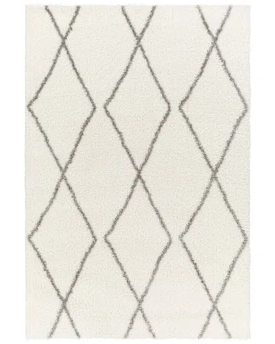 Surya Cloudy Shag Polyester Rug In White