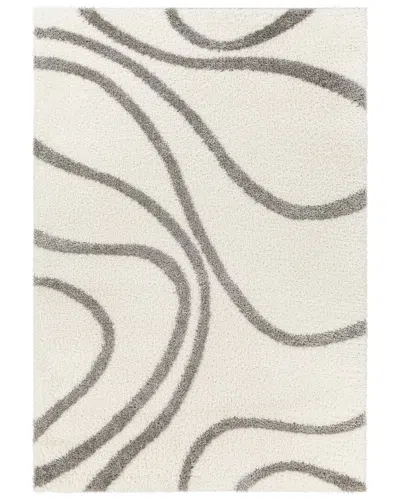 Surya Cloudy Shag Polyester Rug In Grey