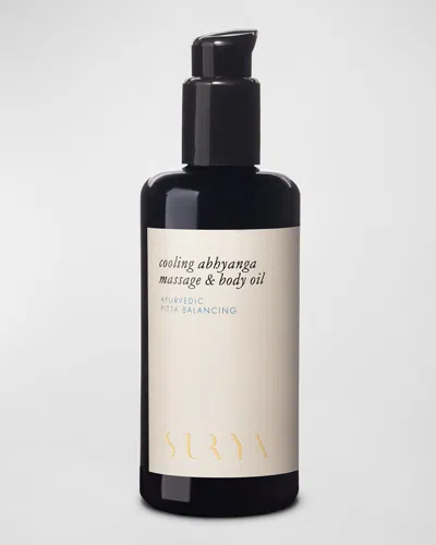 Surya Cooling Abhyanga Massage Body Oil, 6.7 Oz. In White