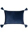Surya Cotton Polyester Pillow In Blue