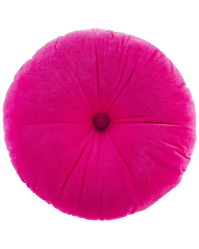 Surya Cotton Round Pillow Cover In Pink
