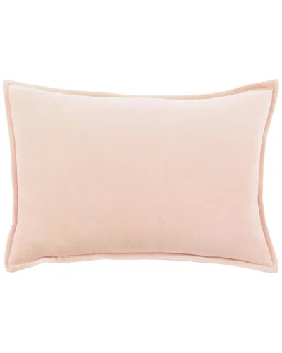 Surya Cotton Velvet Accent Pillow In Orange