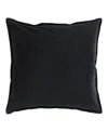 Surya Cotton Velvet Decorative Pillow In Black