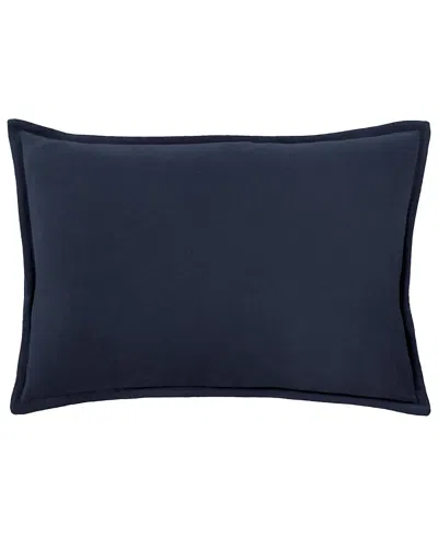 Surya Cotton Velvet Decorative Pillow In Blue