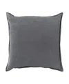 Surya Cotton Velvet Decorative Pillow In Gray