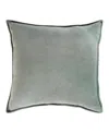 Surya Cotton Velvet Decorative Pillow In Green