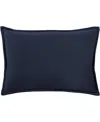 Surya Cotton Velvet Lumbar Pillow In Blue
