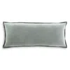 Surya Cotton Velvet Lumbar Pillow In Gray