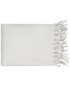 Surya Cream Lanose Solid & Border Throw