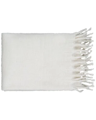 SURYA SURYA CREAM LANOSE SOLID & BORDER THROW