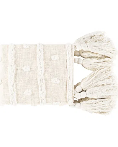 SURYA SURYA DALLAN WHITE THROW
