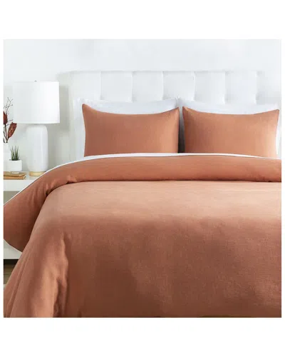 Surya Dawson Burnt Orange Duvet Set With Two Standard Shams