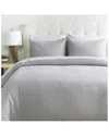 Surya Dawson Light Gray Duvet Set With Two Standard Shams In Grey
