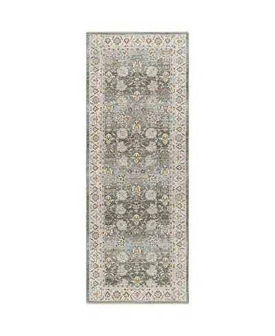 Surya Dresden Dre-2312 2'7" X 7'3" Runner Area Rug In Olive