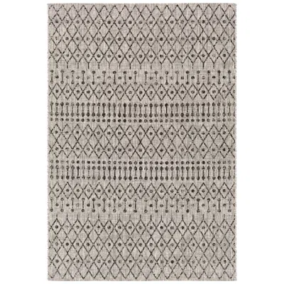 Surya Eagean Eag-2334 2'x2'11" Black And Taupe Outdoor Area Rug