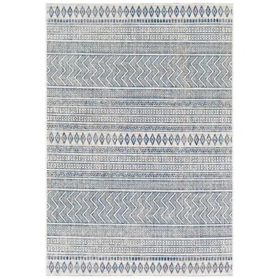 Surya Eagean Eag-2344 2'x2'11" Denim And White Outdoor Area Rug