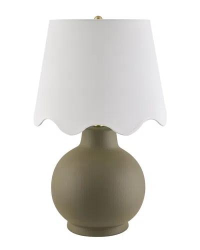 Surya Elvas Accent Table Lamp In White