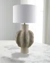 Surya Eterne 30" Painted Table Lamp With Linen Shade In Grey
