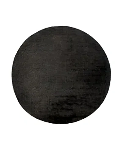 Surya Evergreen 487914 Round Area Rug, 6' X 6' In Black