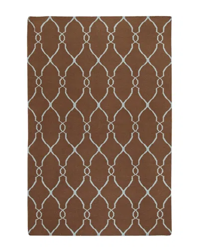 Surya Fallon Hand-woven Flatweave Rug In Brown