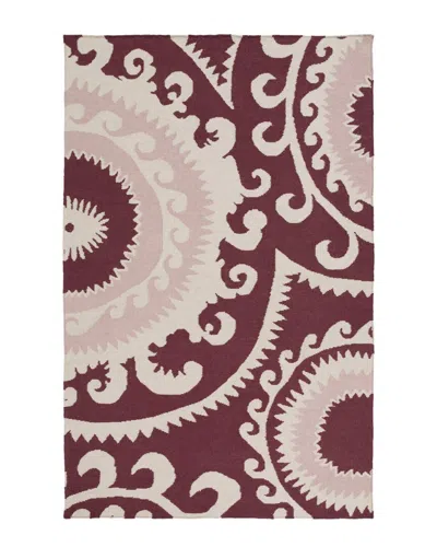 Surya Fallon Ikat & Suzani Hand-woven Rug In Purple